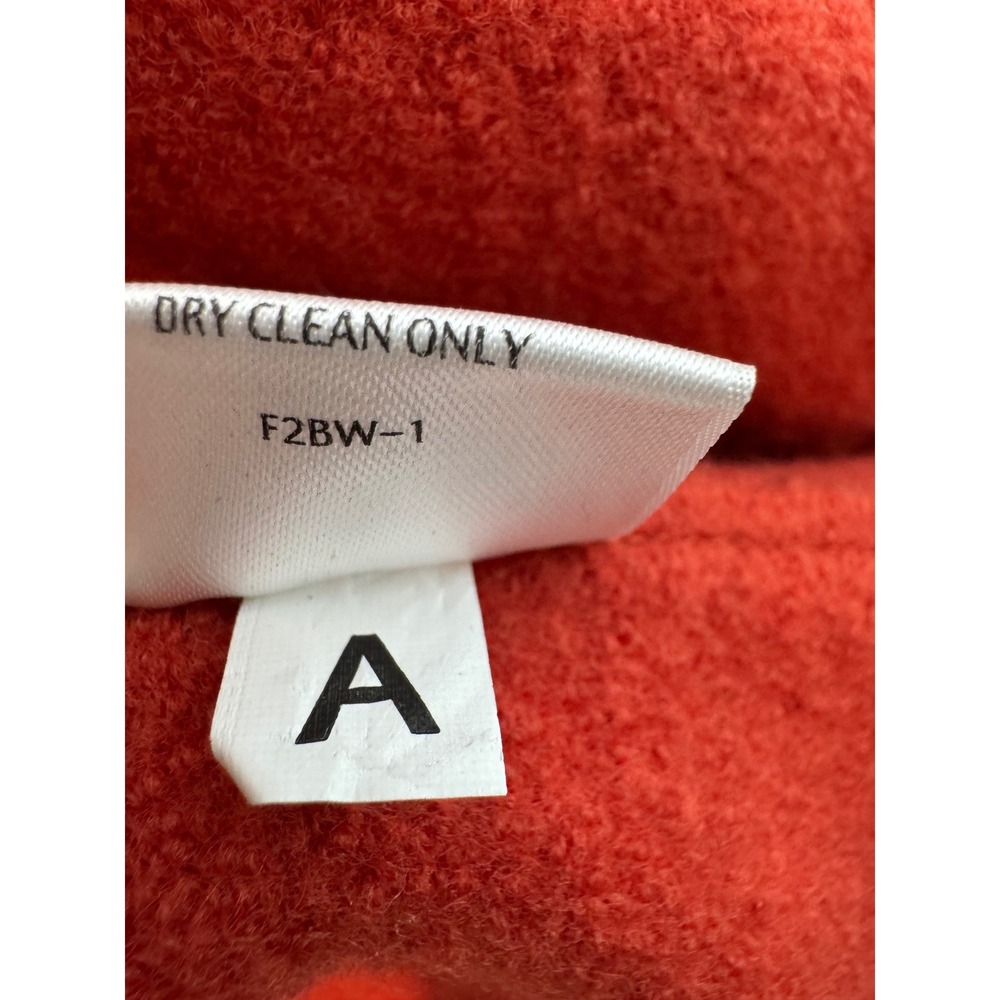 Eileen Fisher Petite Large Burnt Orange Boiled Wool Coat Snap Front Pockets - Picture 10 of 10